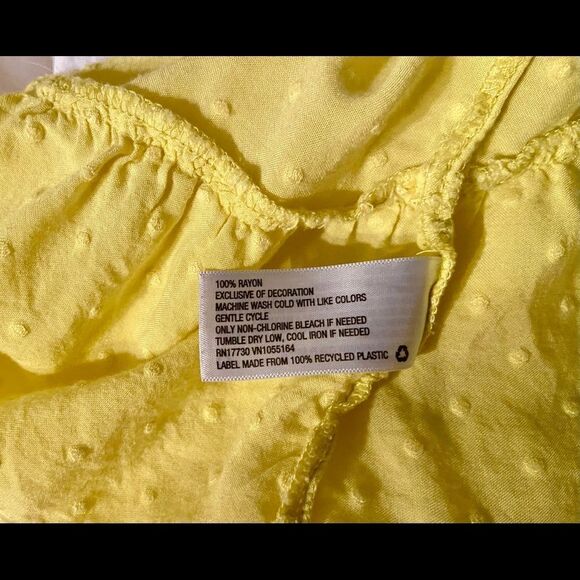 Merona Womens Blouse Yellow Sleeveless V Neck Lrg - Picture 7 of 10